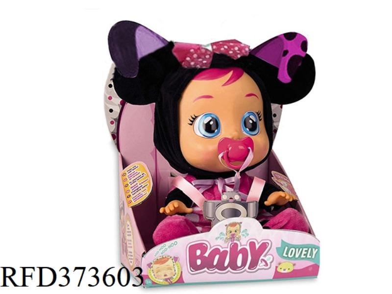 THE 3RD GENERATION MINNIE 14-INCH VINYL CRYING DOLL WITH 4 SOUNDS OF MUSIC WITH PACIFIER DOLL WITH T