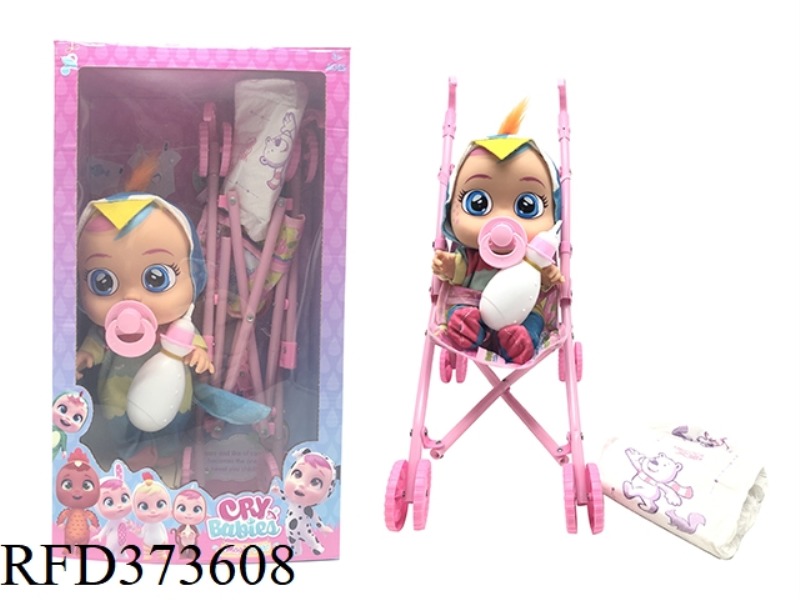 THE THIRD GENERATION 14-INCH VINYL CRYING DOLL CAN DRINK WATER AND TEARS WITH FOUR SOUNDS OF MUSIC,