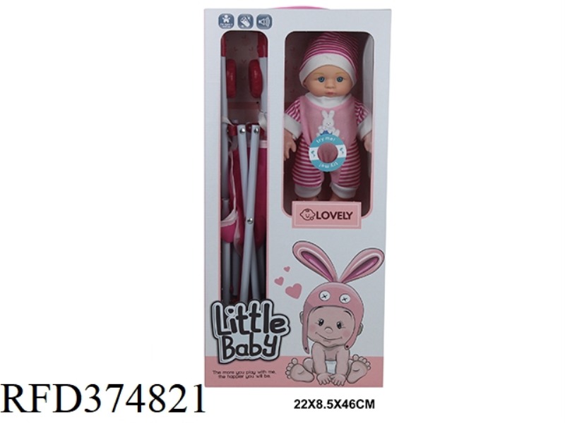 10-INCH CURVED FOOT DOLL WITH PLASTIC CART