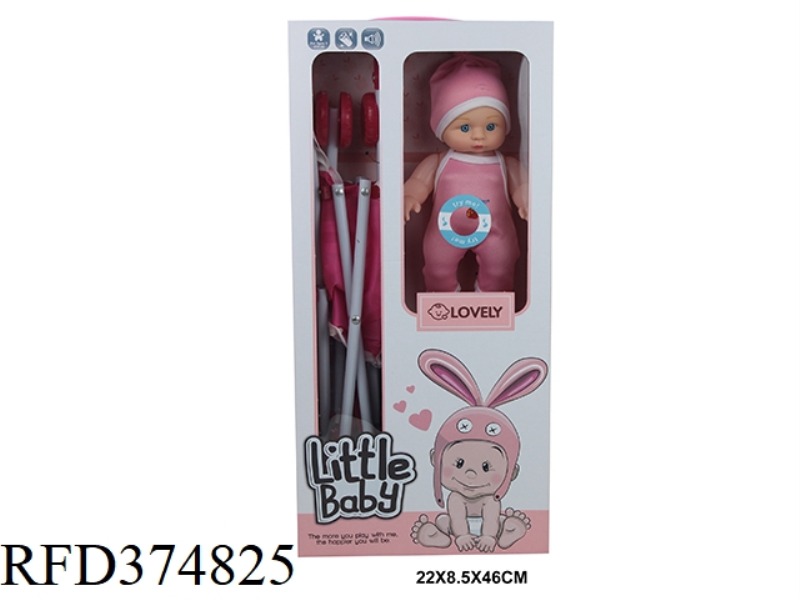 10-INCH CURVED FOOT DOLL WITH PLASTIC CART