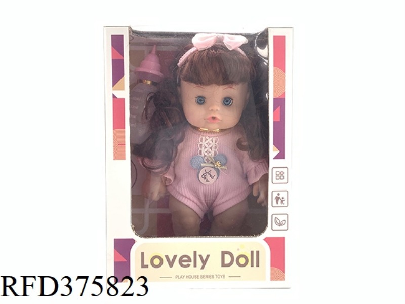 10 INCH DOLLS WITH ENAMELLED DOLLS LIVE EYES + BABY BOTTLES