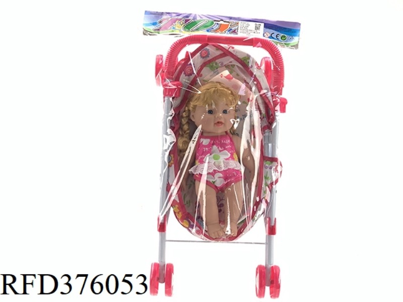 PRINTED CLOTH CART +12 INCH SIDE EYES DOUBLE WHIP GIRL IRON