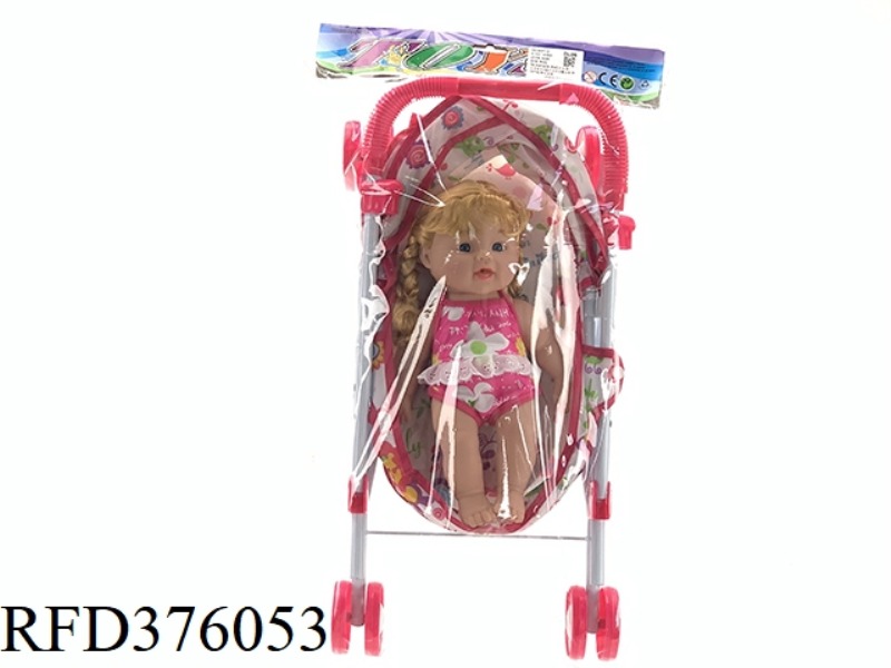 PRINTED CLOTH CART +12 INCH SIDE EYES DOUBLE WHIP GIRL IRON