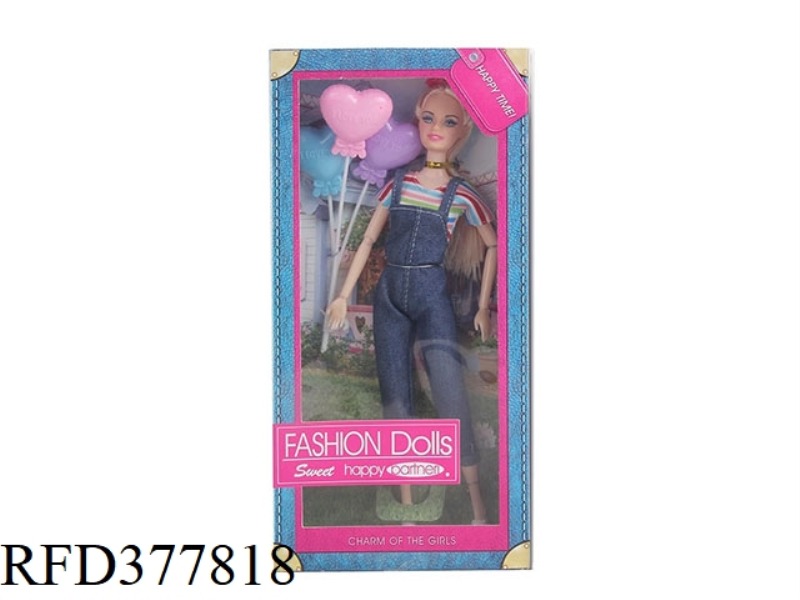 11.5 INCH SOLID FASHION BARBIE WITH BALLOONS