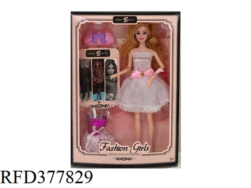 11.5 INCH SOLID BODY BARBIE 9 JOINT FASHION GIRL WITH BAG SLING