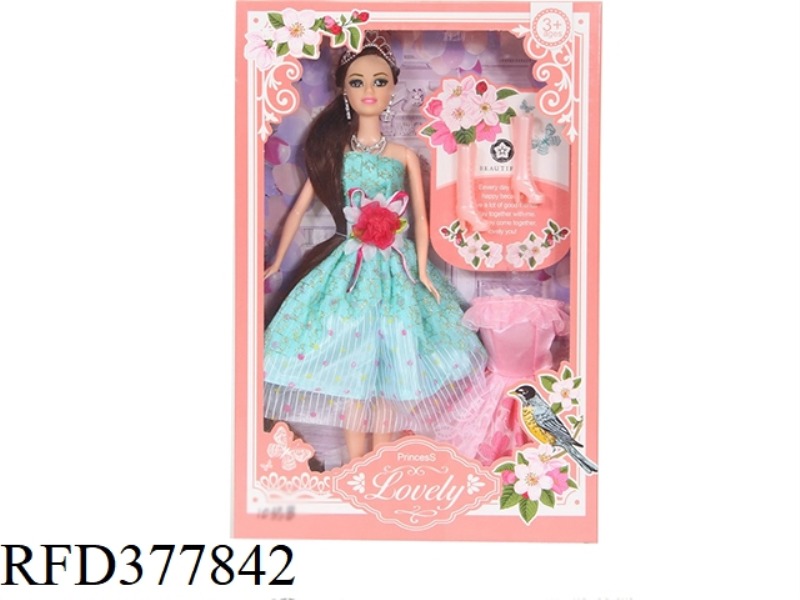 HIGH-END WEDDING DRESS 11.5-INCH REAL PRINCESS BARBIE WITH ACCESSORIES