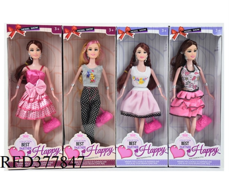 11.5 INCH SOLID BODY BARBIE 4 ASSORTED