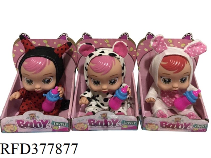 THE 10-INCH VINYL CRYING DOLL CAN DRINK WATER AND SHED TEARS WITH FOUR-TONE MUSIC DAD.MOTHER.ANGRY.C