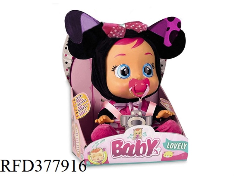 THE 3RD GENERATION MINNIE 14-INCH VINYL CRYING DOLL WITH 4 SOUNDS DAD.MOTHER.ANGRY.CRY DOLL WITH PAC