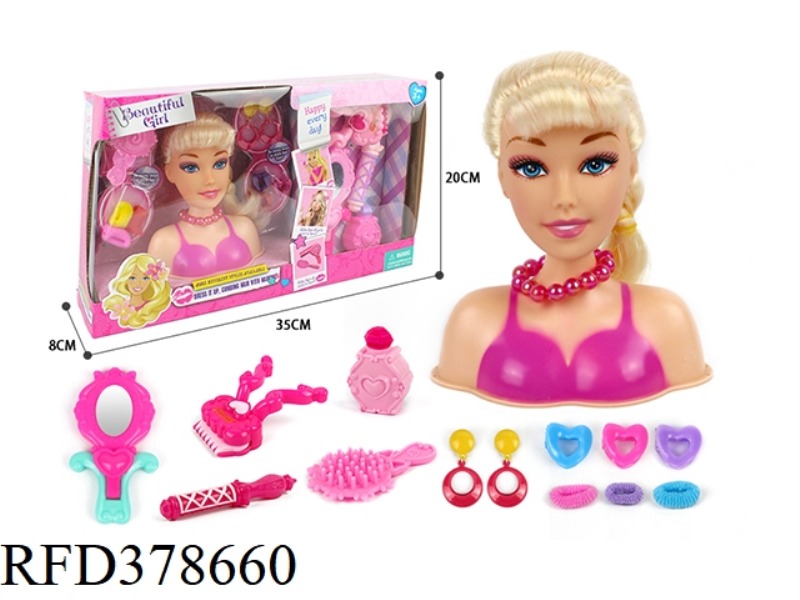 HALF-LENGTH BARBIE MAKEUP HEAD