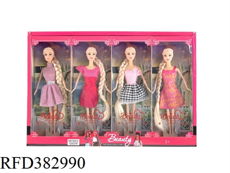 11 INCH FIVE JOINT REAL BARBIE DOLL 4PCS