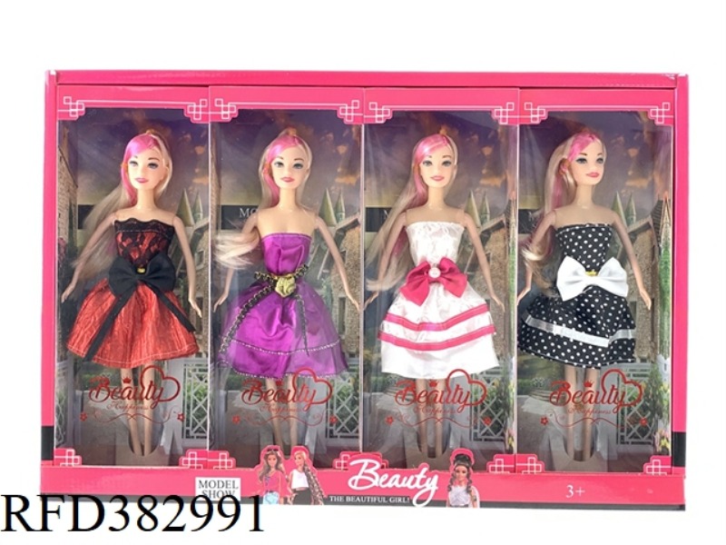 11 INCH FIVE JOINT REAL BARBIE DOLL 4PCS