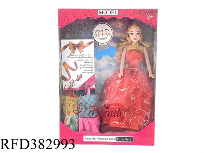 11 INCH EMPTY BODY BARBIE DOLL WITH HANGING SKIRT ACCESSORIES