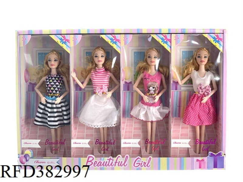 11 INCH NINE JOINT REAL BODY BARBIE 4PCS