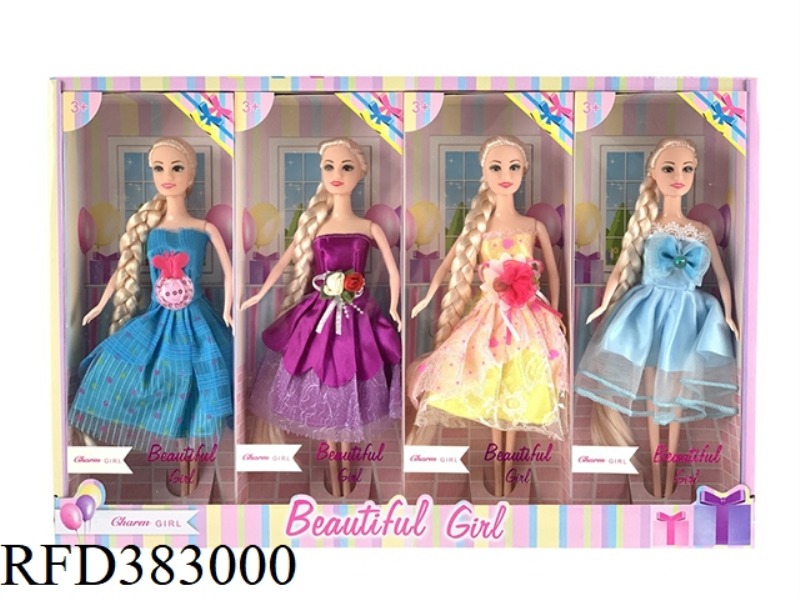 11 INCH FIVE-JOINT SOLID BODY BARBIE 4PCS