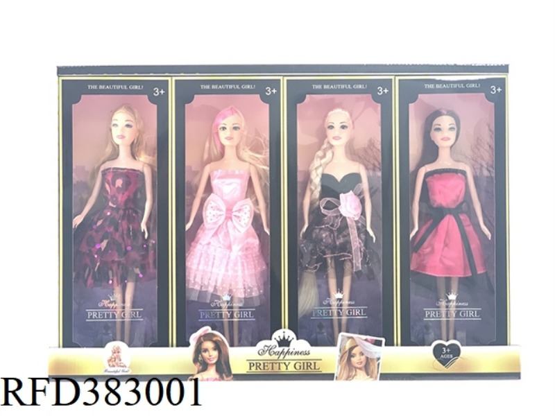 11 INCH FIVE-JOINT SOLID BODY BARBIE 4PCS