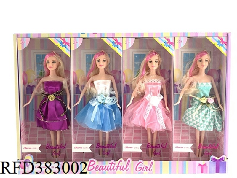 11 INCH 5-JOINT SOLID BODY BARBIE 4PCS