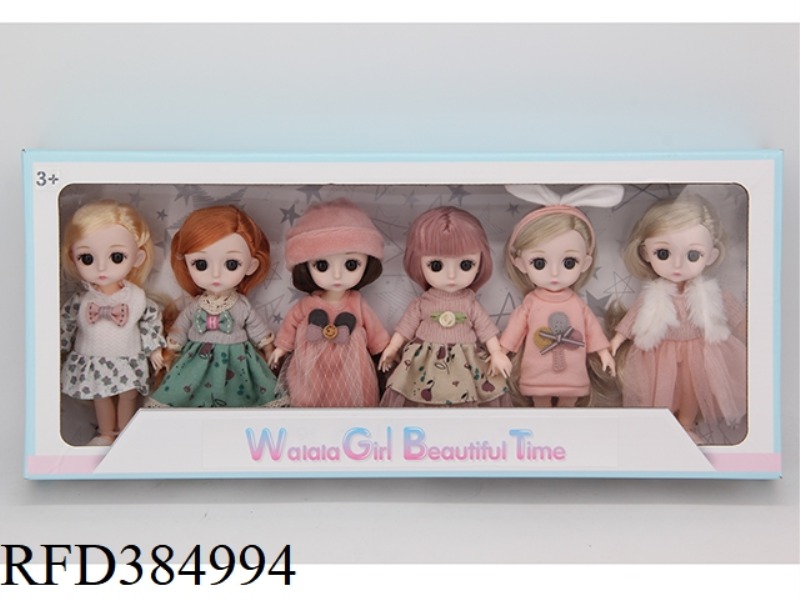 16CM 6 INCH DOLL SET BOX (6 PCS/BOX)