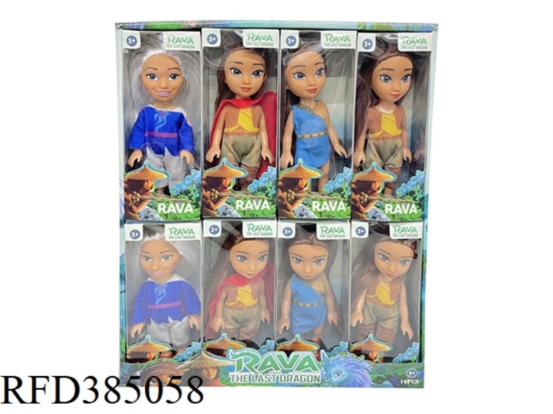 6-INCH REAL DRAGON-SEEKING PRINCESS RAYA RAYA (16 PIECES) 4 ASSORTED