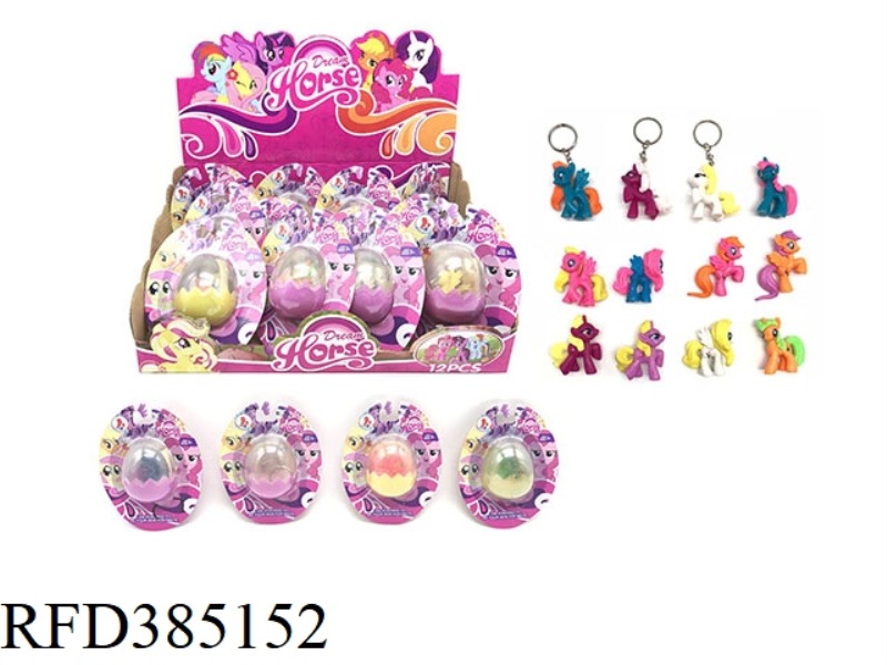 DOUBLE-SIDED COLOR PATTERN BLISTER PLASTIC SOLID COLOR MA BAOLI 6 COLOR MIXED WITH HORSE STICKER 12P