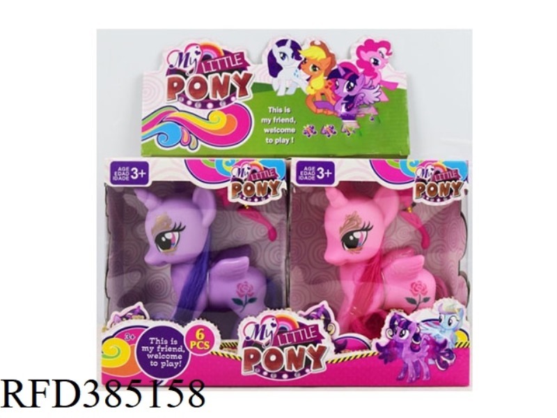 VINYL FAIRY HORSE 6PCS