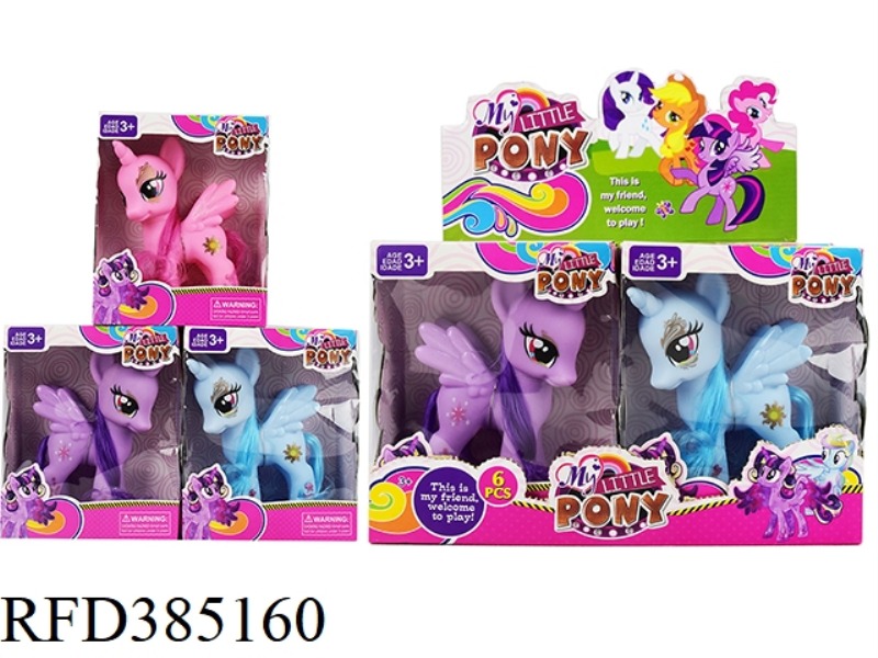 VINYL FAIRY HORSE 6PCS