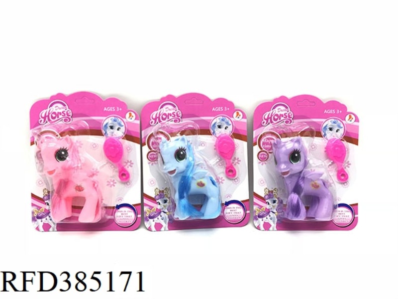 MY DREAM VINYL MY LITTLE PONY BAOLI WITH HORSE COMB SINGLE 3 COLORS MIXED