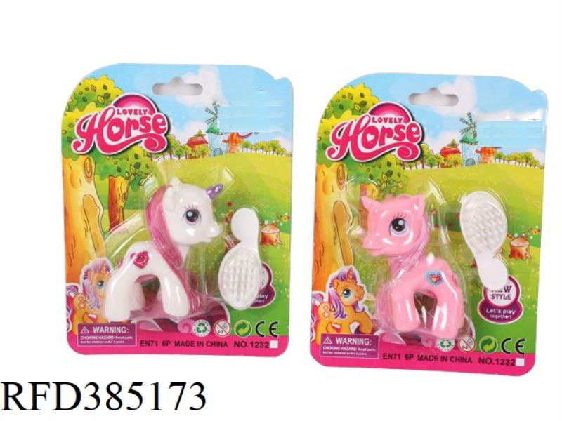 MY DREAM VINYL MY LITTLE PONY BAOLI WITH HORSE COMB SINGLE STYLE 2 COLORS MIXED