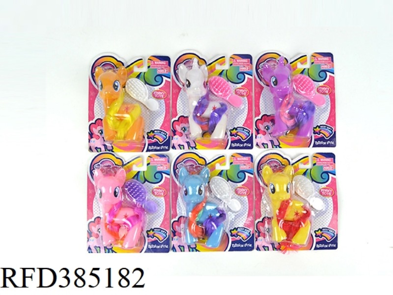 MY DREAM VINYL MY LITTLE PONY BAOLI WITH HORSE COMB SINGLE 6-COLOR MIXED PACK