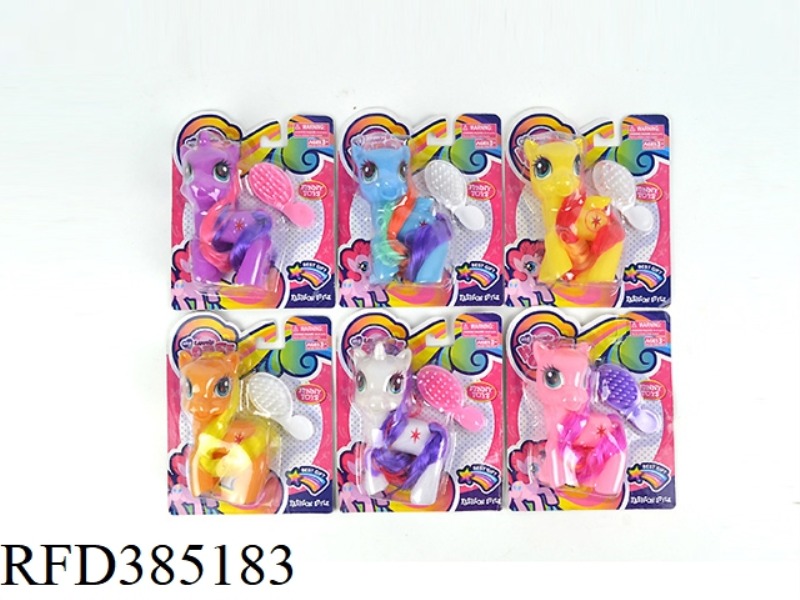 MY DREAM VINYL MY LITTLE PONY BAOLI WITH HORSE COMB SINGLE 6-COLOR MIXED PACK