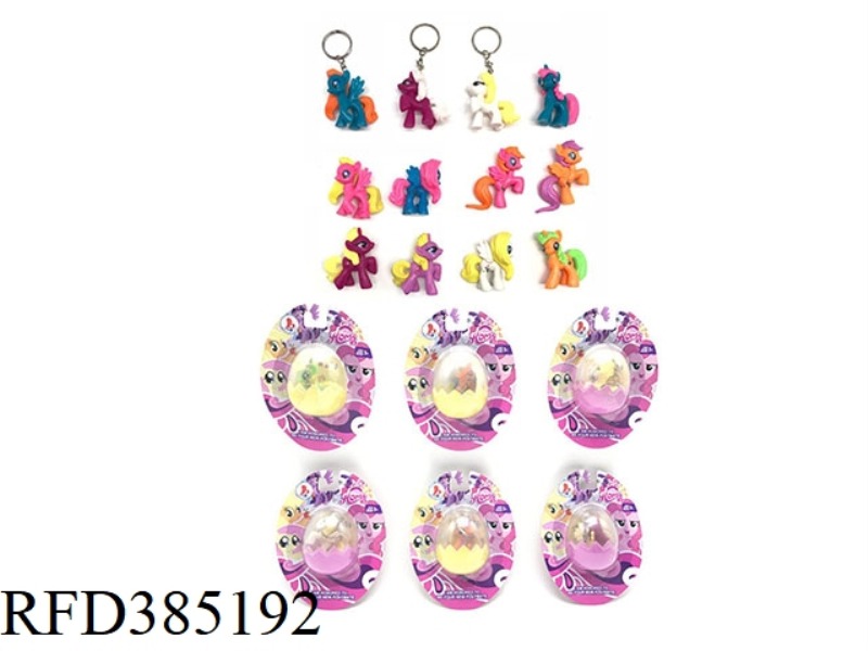 DOUBLE-SIDED COLOR PATTERN BLISTER PLASTIC SOLID COLOR MA BAOLI 6 COLOR MIXED WITH HORSE STICKER