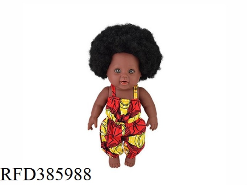 12 INCH 30CM VINYL AFRICAN 1-POINT LINE AFRO BLACK BABY