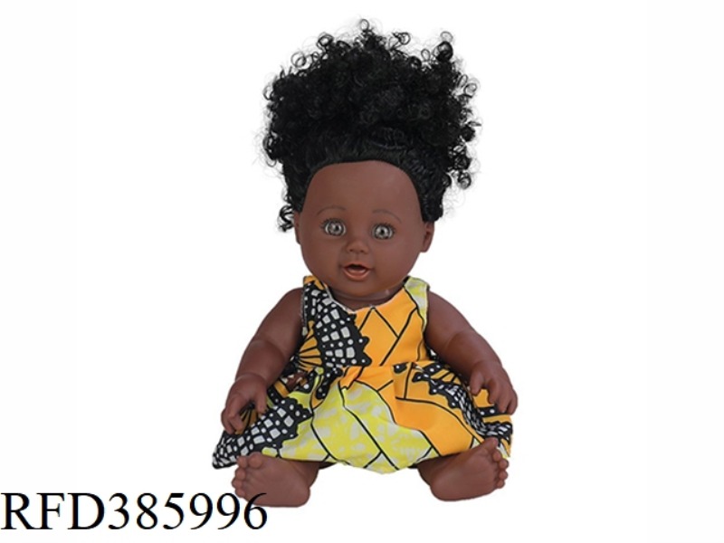 12 INCH 30CM VINYL AFRICAN SINGLE PONYTAIL BLACK BABY