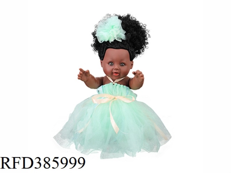 12 INCH 30CM VINYL AFRICAN SINGLE PONYTAIL BLACK BABY