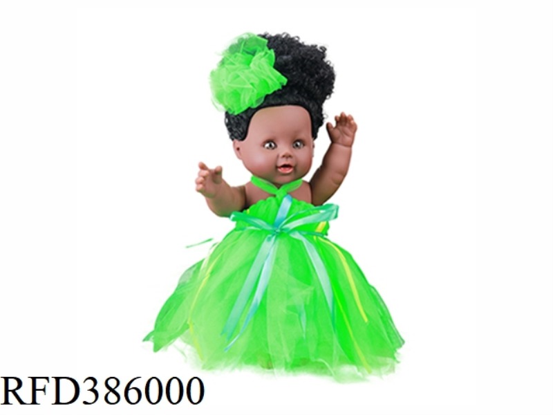 12 INCH 30CM VINYL AFRICAN SINGLE PONYTAIL BLACK BABY