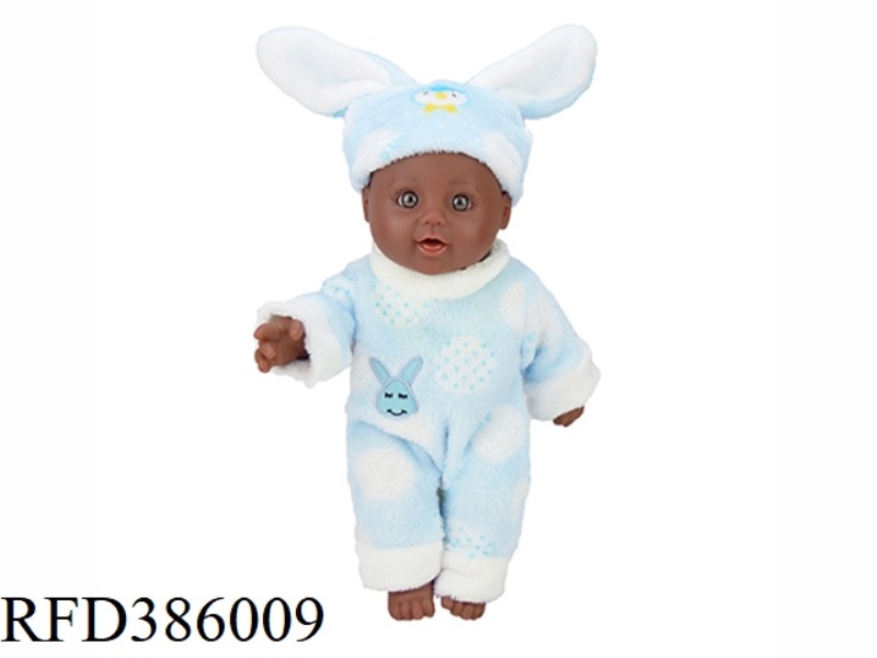 12 INCH 30CM VINYL AFRICAN BALD BLACK BABY
