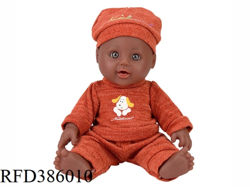 12 INCH 30CM VINYL AFRICAN BALD BLACK BABY