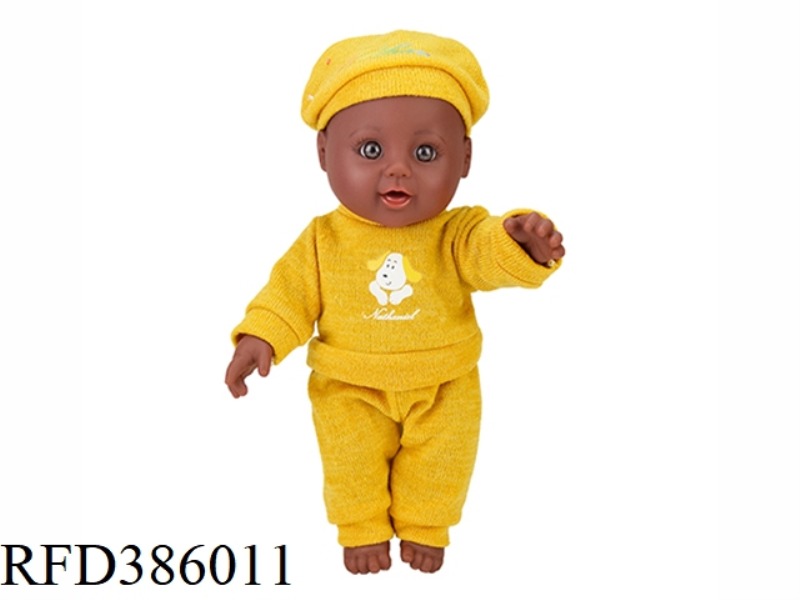 12 INCH 30CM VINYL AFRICAN BALD BLACK BABY