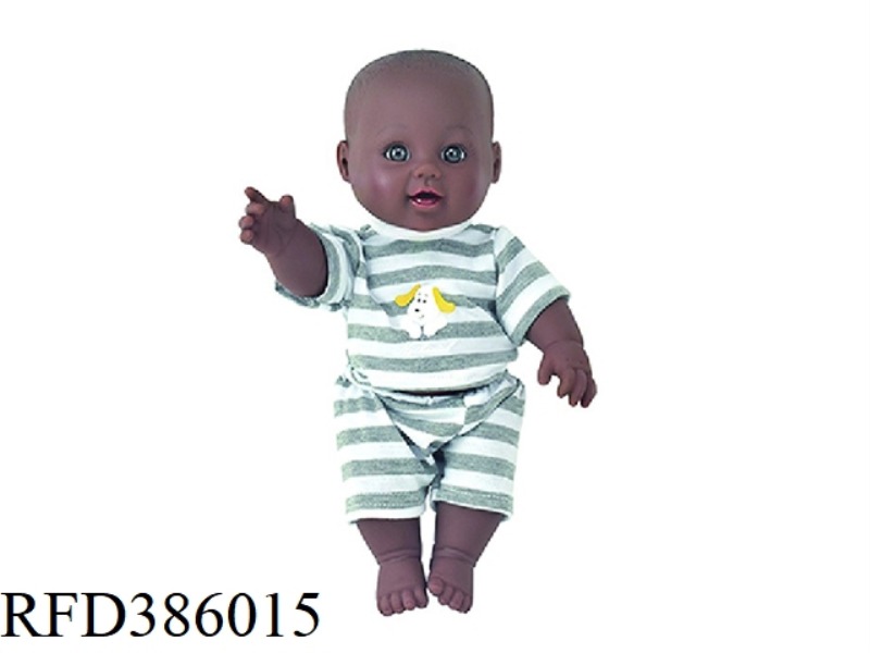 12 INCH 30CM VINYL AFRICAN BALD BLACK BABY
