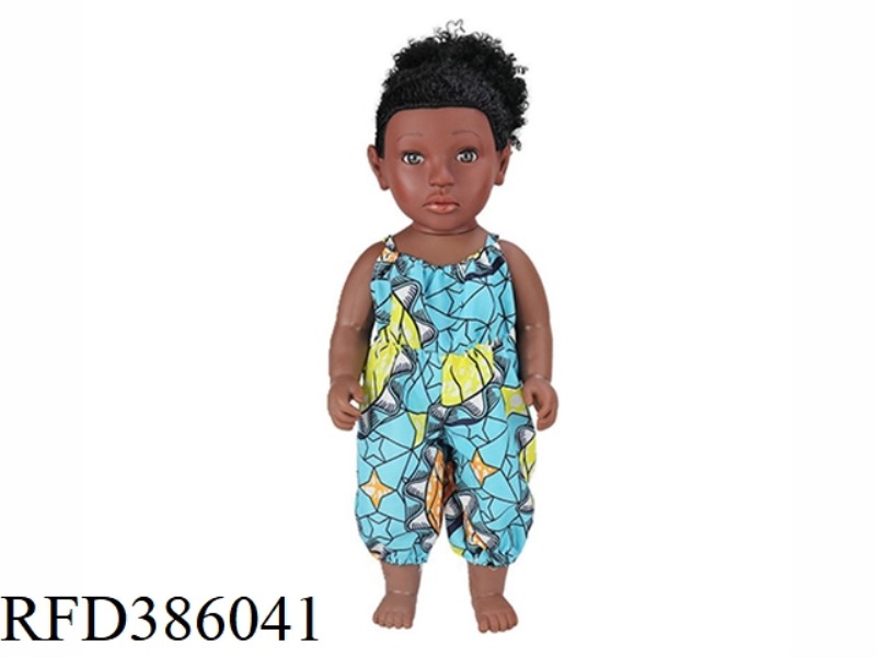 18 INCH 45CM VINYL AFRICAN SINGLE PONYTAIL BLACK BABY