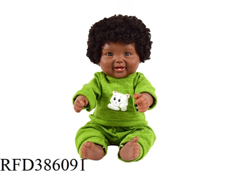 19 INCH 48CM VINYL CURLY BLACK BABY