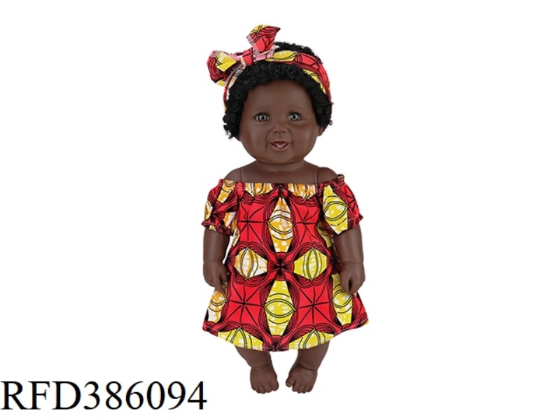 19 INCH 48CM VINYL CURLY BLACK BABY