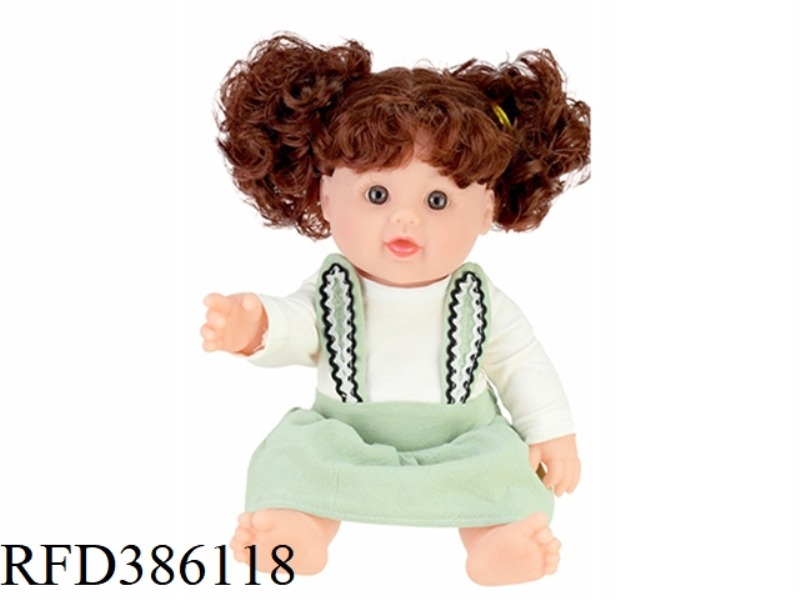 12 INCH 30CM VINYL DOUBLE PONYTAIL WHITE BABY