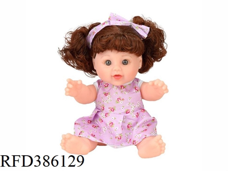 12 INCH 30CM VINYL DOUBLE PONYTAIL WHITE BABY WITH 4 SOUND IC