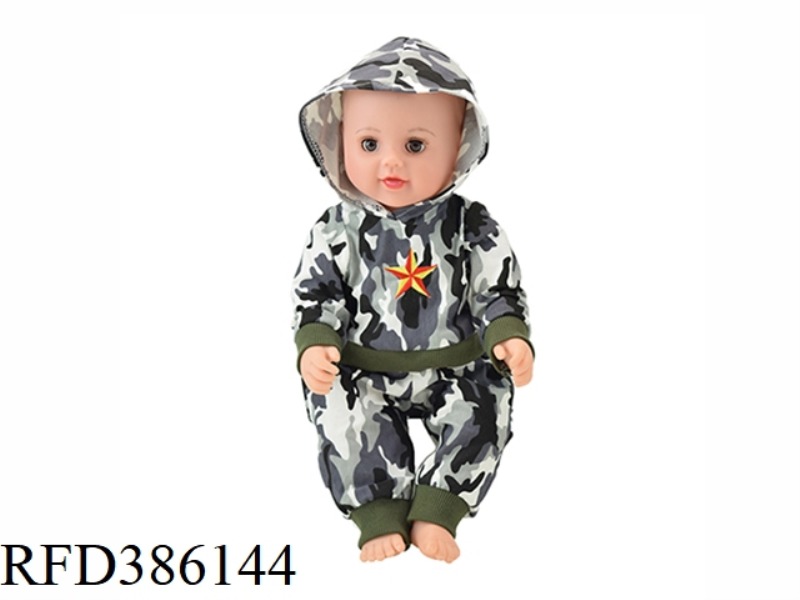 17 INCH 43CM VINYL BALD WHITE BABY WITH 4 SOUND IC