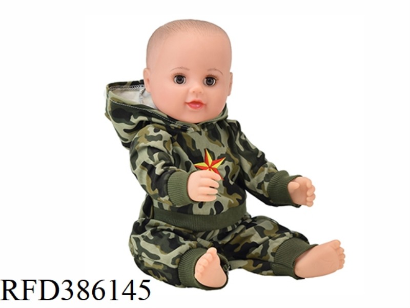 17 INCH 43CM VINYL BALD WHITE BABY WITH 4 SOUND IC