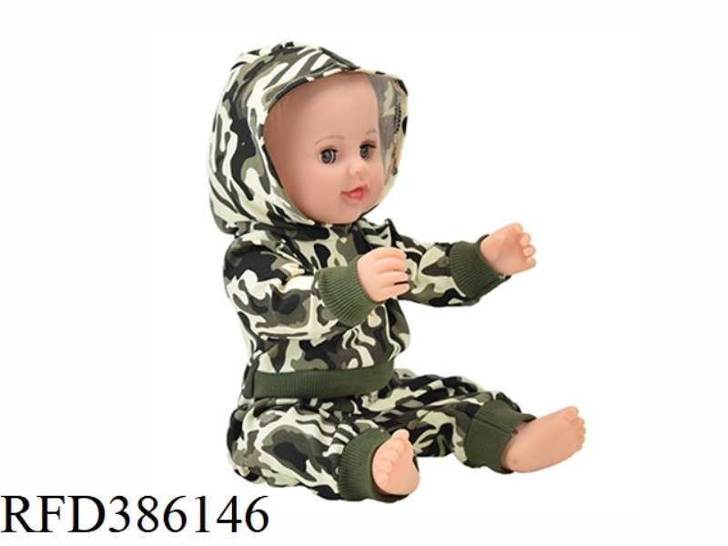 17 INCH 43CM VINYL BALD WHITE BABY WITH 4 SOUND IC