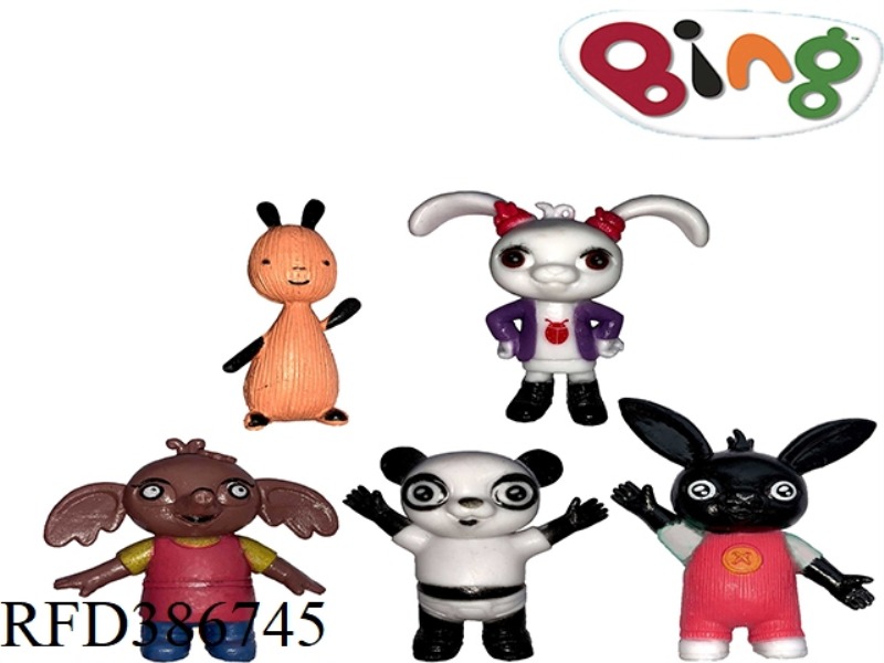 2-2.2 INCH BUNNIES IN OPP BAGS OF 5 STYLES