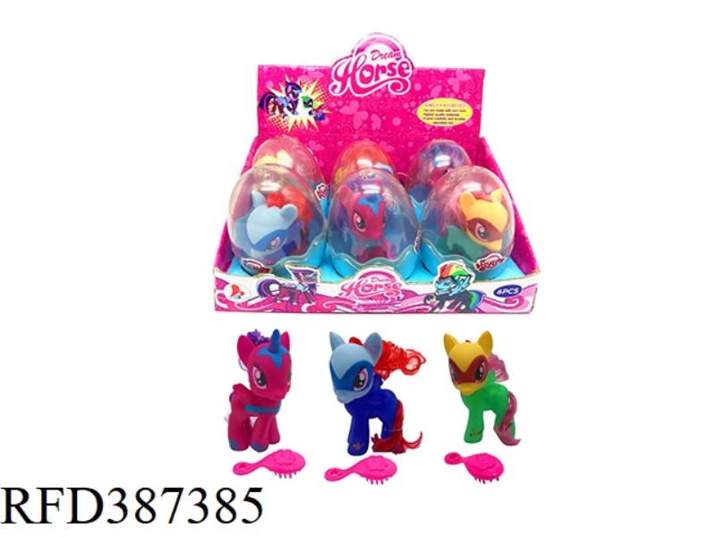 PVC BIG EGG VINYL SUPER COLOR MA BAOLI THREE 6PCS MIXED