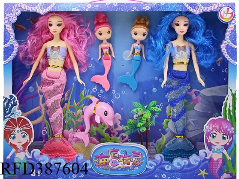 14 INCH SOLID 3D TRUE EYE MERMAID LIGHT MUSIC SEABED ELVES